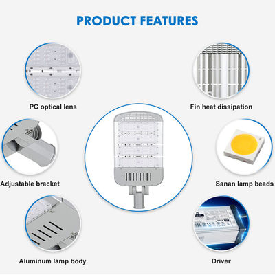 Wytrzymała i trwała zewnętrzna lampa uliczna LED odporna na promieniowanie UV IP65 SMD3030