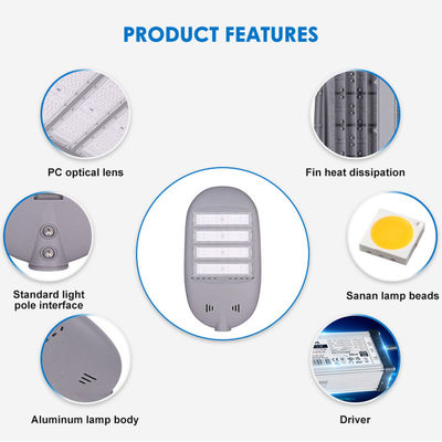 Nowoczesna miejska zewnętrzna lampa uliczna LED o mocy 100W 150W 200W, wysoka wydajność, wodoodporna konstrukcja