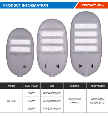 130-140LM/W IP65 wodoodporne światło uliczne LED Technologia rozpraszania ciepła