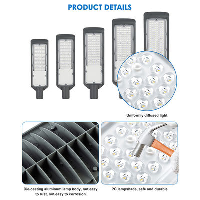AC 85-265V IP65 wodoodporne światło uliczne LED z 125lm/w Efektywnością świetlną