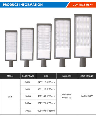 Zewnętrzne wodoodporne lampy uliczne IP66 z odlewanego aluminium, diody LED SMD2835