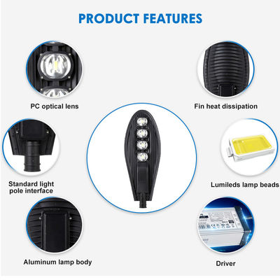 50W/100W/150W/200W/250W Wysokiej Mocy Lampa Uliczna IP66 AC 85-265V