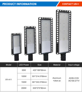 Efektywność energetyczna zewnętrzna lampa drogowa 50W/100W/150W/200W