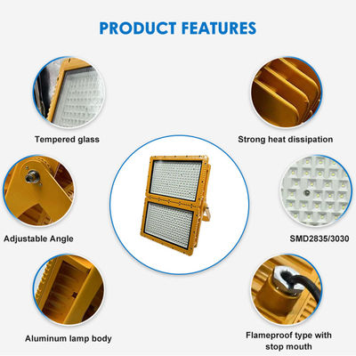 400W przeciwwybuchowe oprawy oświetleniowe z kątem wiązki 120° i stopniem ochrony IP66
