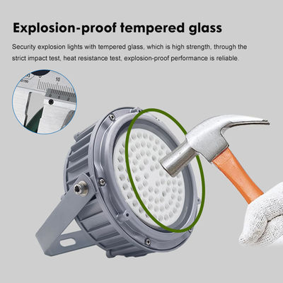 Wodoodporna lampa High Bay IP65 50W 100W 150W LED, przeciwwybuchowa z aluminium + szkło hartowane