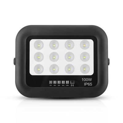 Zewnętrzna lampa solarna do ogrodu IP65 ABS ze szkłem hartowanym, reflektor solarny LED 100W