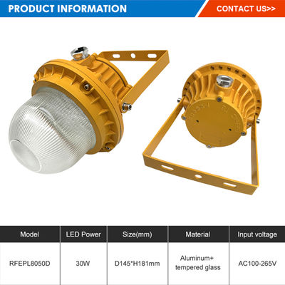 Światło wysokiej jasności LED z aluminiowym szkłem hartowanym w 50W 100W 150W dla niebezpiecznych miejsc