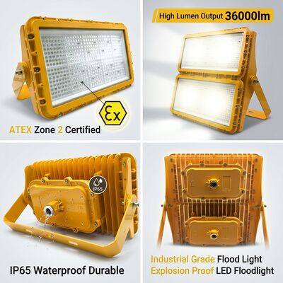 600W wybuchoodporne światło LED ATEX Strefa 21 Strefa 22 Dust Proof Antystatyczne 78000lm IP66 Aluminiowe oświetlenie