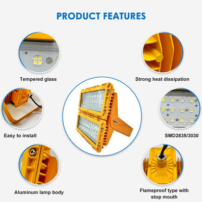 600W LED wybuchoodporne światło powodziowe 60° Offshore FPSO Platformy ATEX IIB T6 IP65 RFEPL8280 Oświetlenie