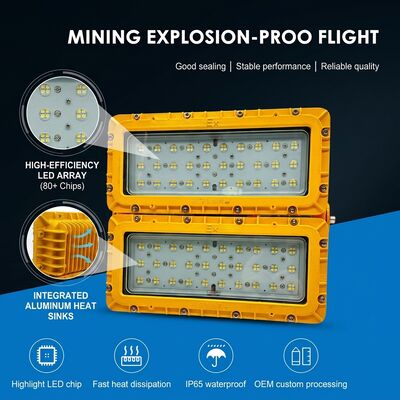 LUMILEDS LM-80 600W Światło przeciwwybuchowe LED ATEX Ex db mb IIb T6 72000LM IP65 Duża powierzchnia Oświetlenie niebezpieczne