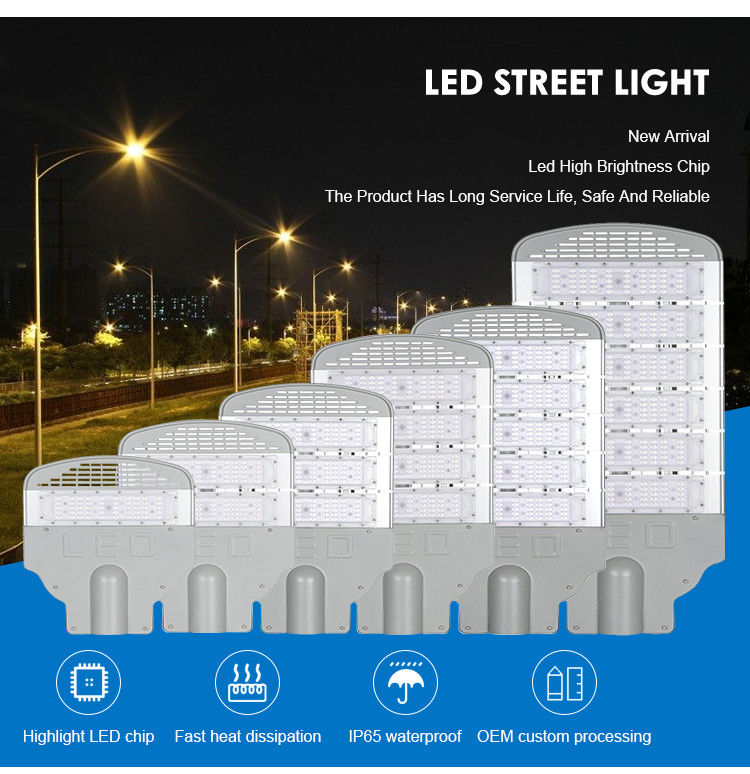 Wodoodporna lampa uliczna LED IP65 z obudową ze stopu aluminium i wydajnością 130 lm/W do użytku zewnętrznego