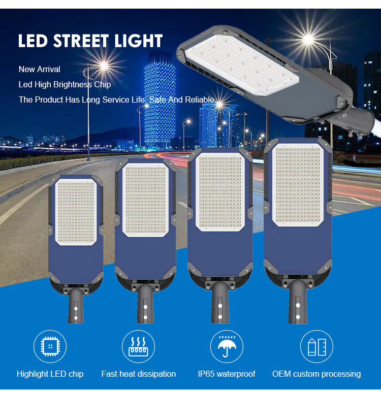 DIA-Casting Aluminium IP66 wodoodporny wysokiej mocy LED Street Light o wydajności 120lm/W dla oświetlenia zewnętrznego