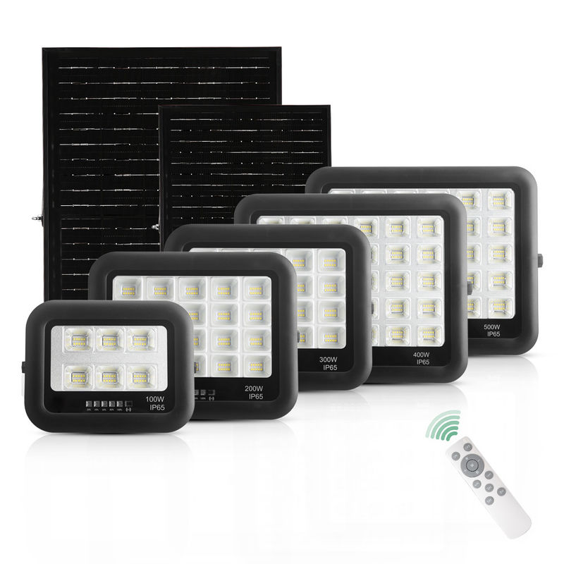 Ip65 ABS Lampa solarna ze szkłem hartowanym Reflektor 100w 200w 300w 400w 500w Led Solar Flood Light