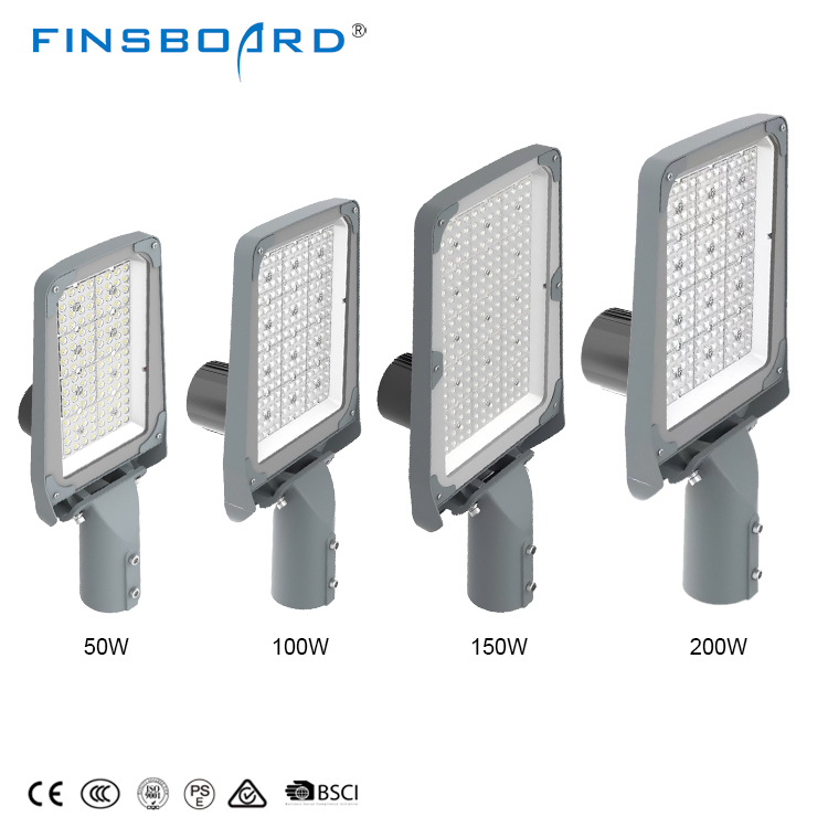 Ip67 Aluminiowy odlewany 50w 100w 150w 200w sterowanie światłem zintegrowane światło uliczne LED