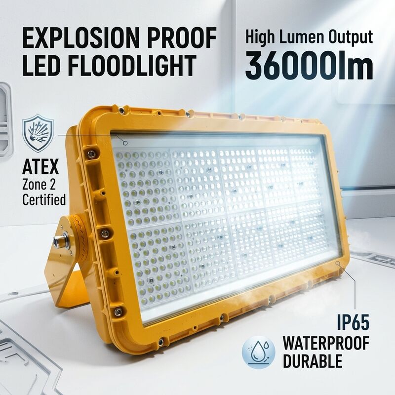 600W wybuchoodporne światło LED ATEX Wąska wiązka 60° Długodystansowa komina wieżowa 72000lm IP66 Aluminium ADC12