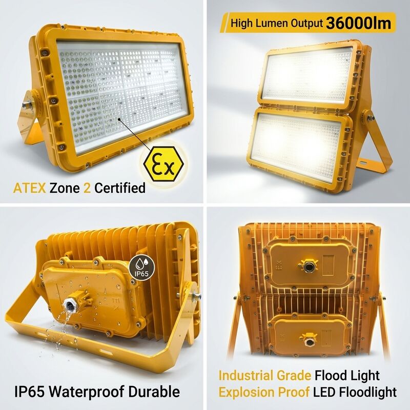 600W wybuchoodporne światło LED ATEX Strefa 21 Strefa 22 Dust Proof Antystatyczne 78000lm IP66 Aluminiowe oświetlenie