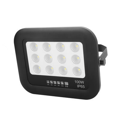 Zewnętrzna lampa solarna do ogrodu IP65 ABS ze szkłem hartowanym, reflektor solarny LED 100W